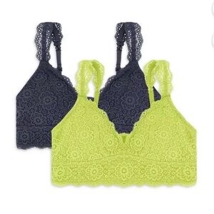 Wonder Nation girls  Lace Convertible Bralette, 2-Pack